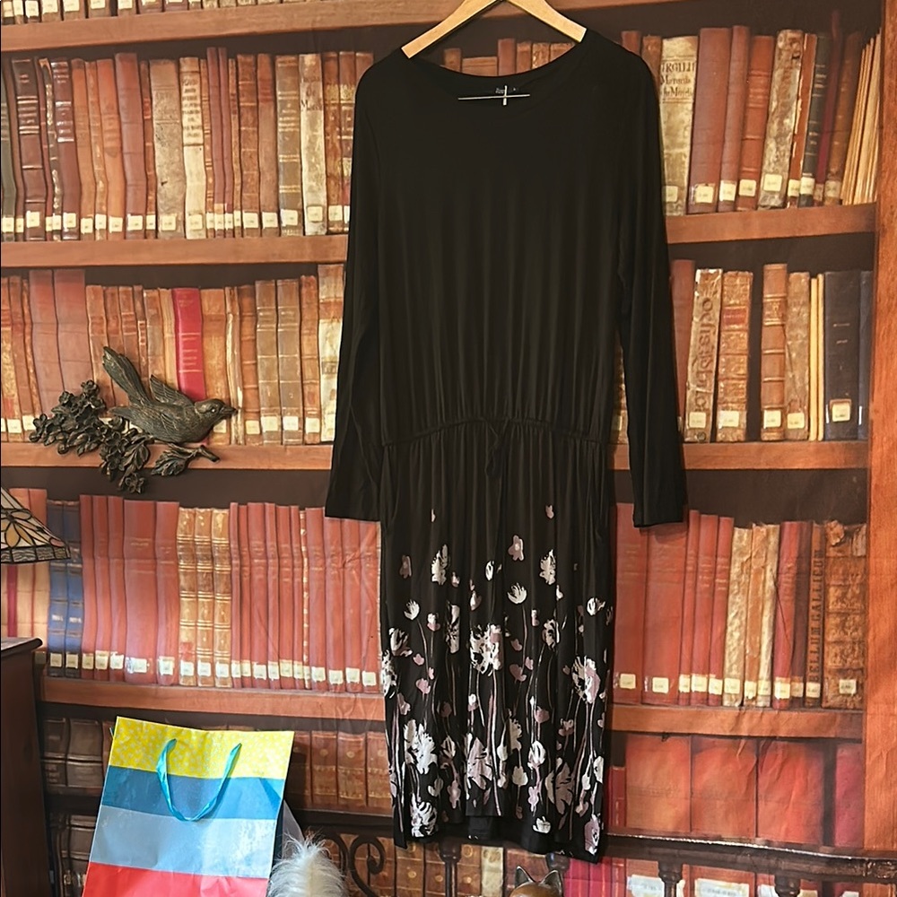 Simier Fariry Women Knit Work Casual Pocket Knee Length dress  NWT‎ Large - Picture 2 of 9